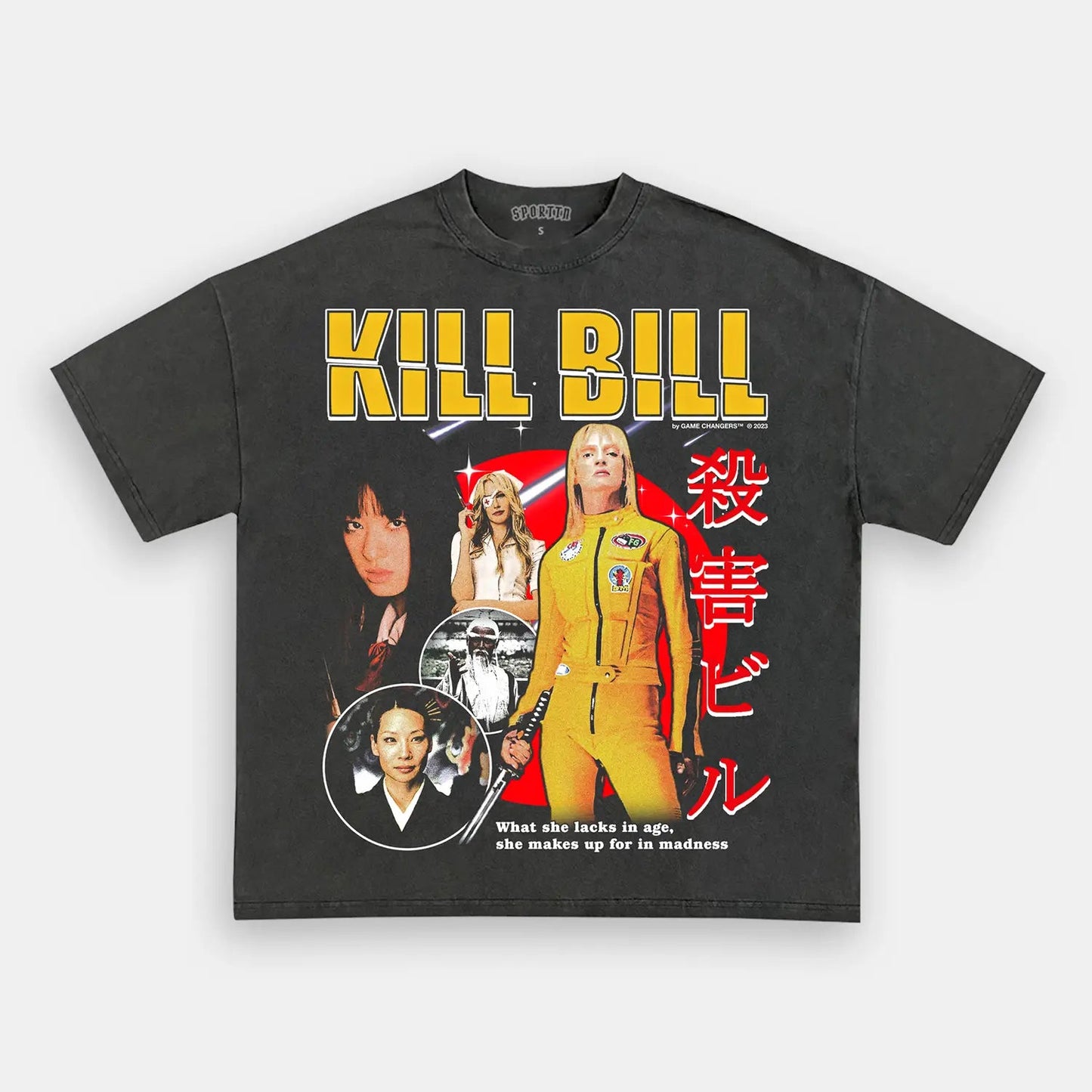 Unisex-Adult Ultra Cotton Washed T-Shirt Graphic KILL BILL TEE