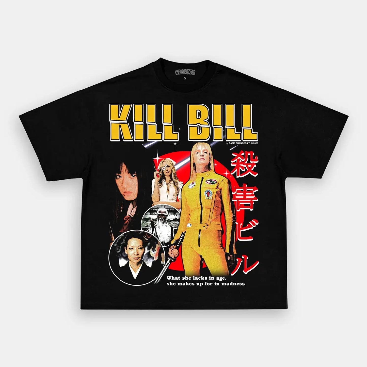 Unisex-Adult Ultra Cotton Washed T-Shirt Graphic KILL BILL TEE