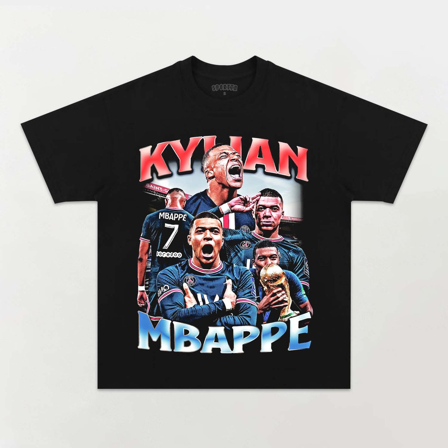 Unisex-Adult Ultra Cotton Washed T-Shirt Graphic  KYLIAN MBAPPE TEE