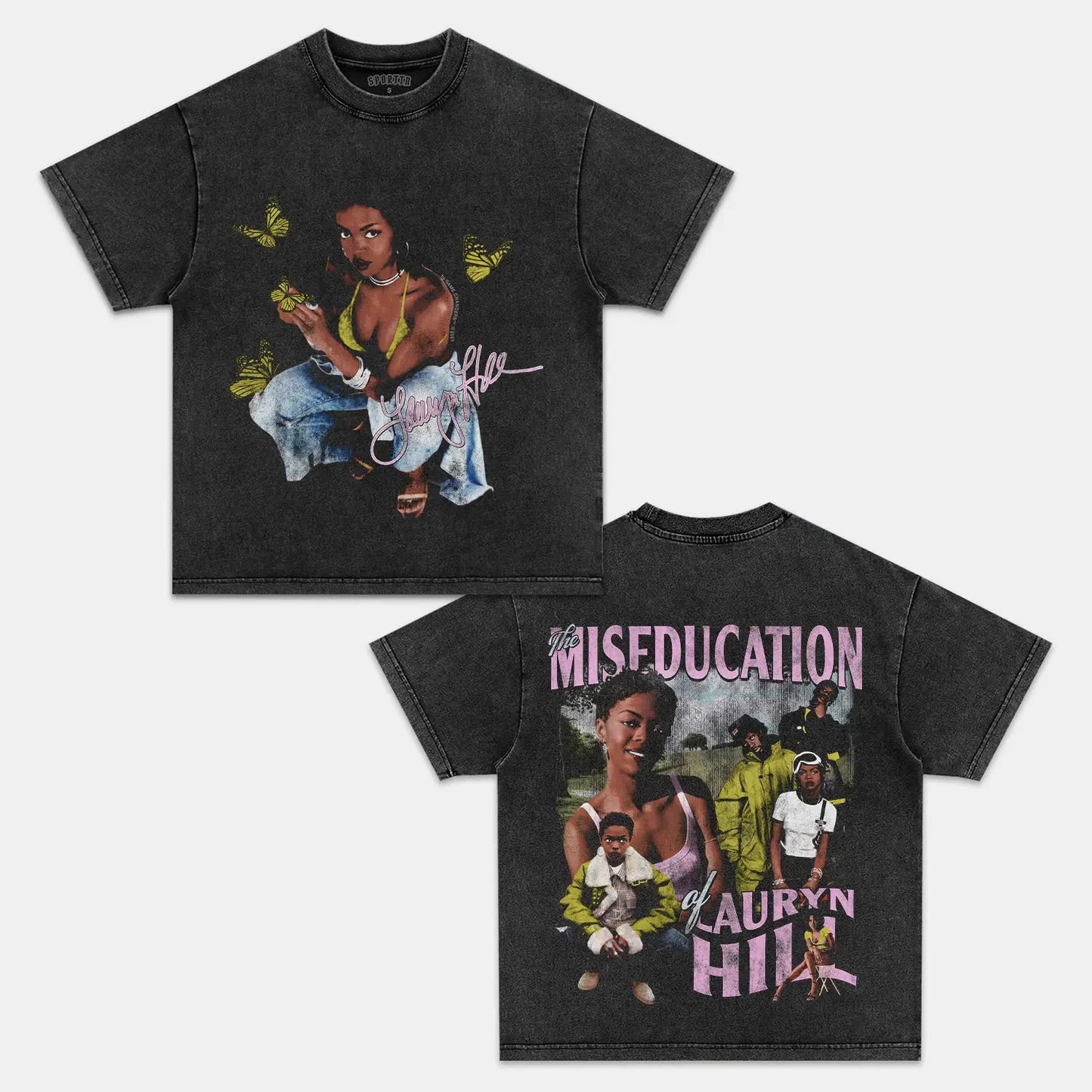 Unisex-Adult Ultra Cotton Washed T-Shirt Graphic  LAURYN HILL V2TEE