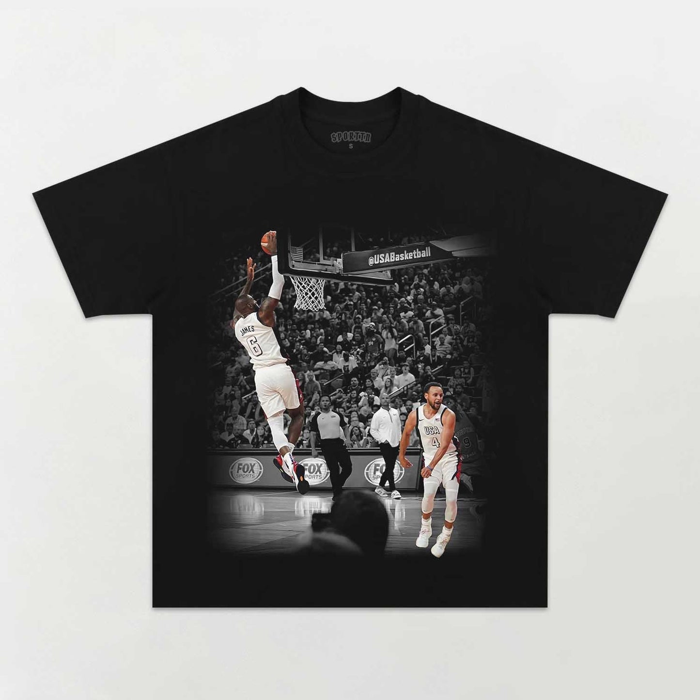 Unisex-Adult Ultra Cotton Washed T-Shirt Graphic  LEBRON JAMES AND STEPHEN CURRY TEE