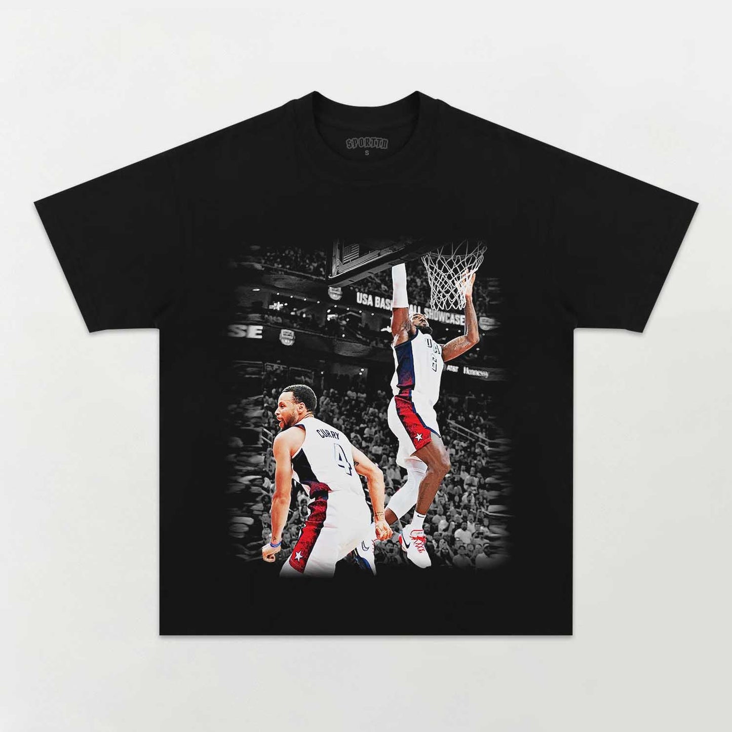 Unisex-Adult Ultra Cotton Washed T-Shirt Graphic  LEBRON JAMES AND STEPHEN CURRY TEE 2