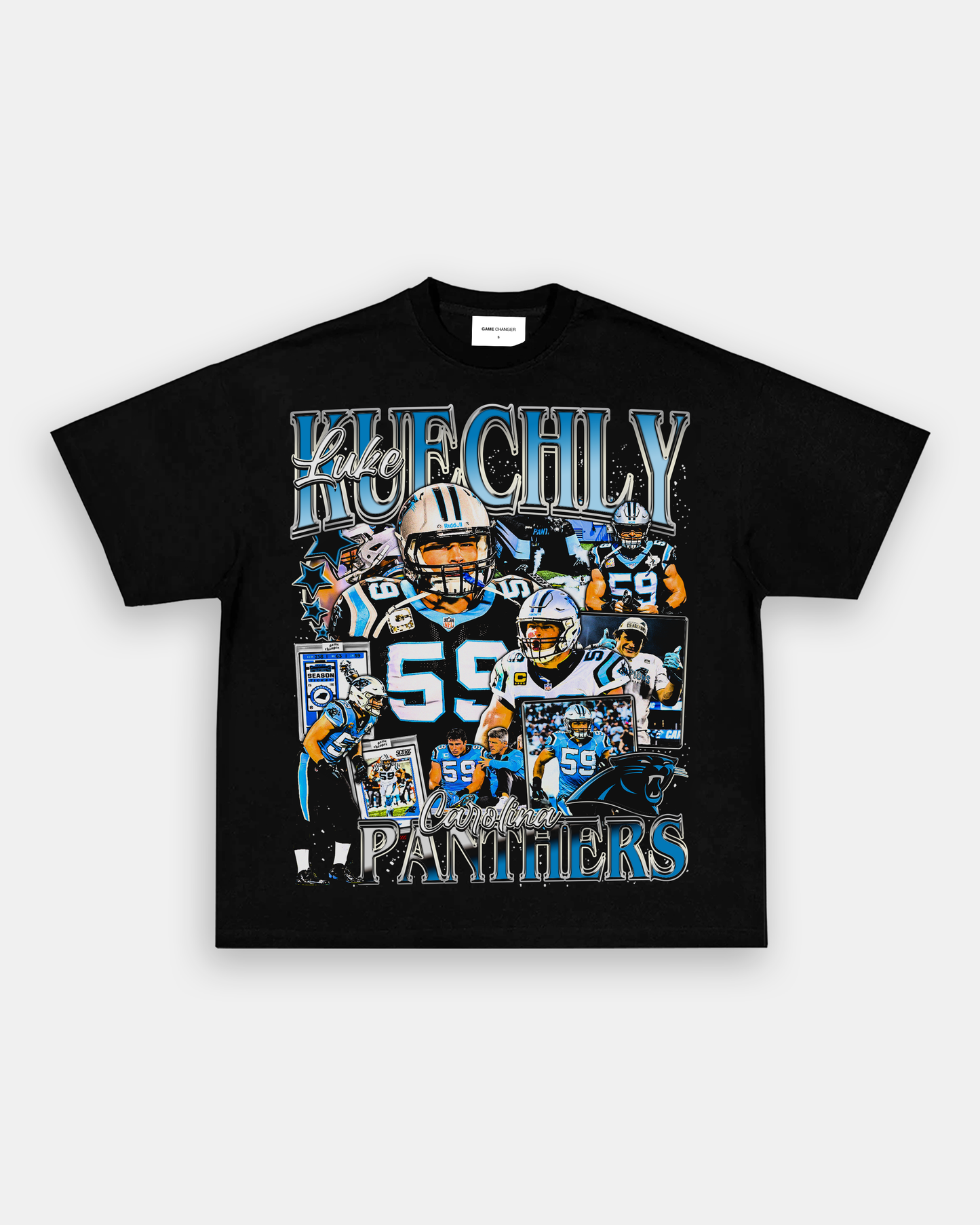 Unisex-Adult Ultra Cotton Washed T-Shirt Graphic LUKE KUECHLY TEE