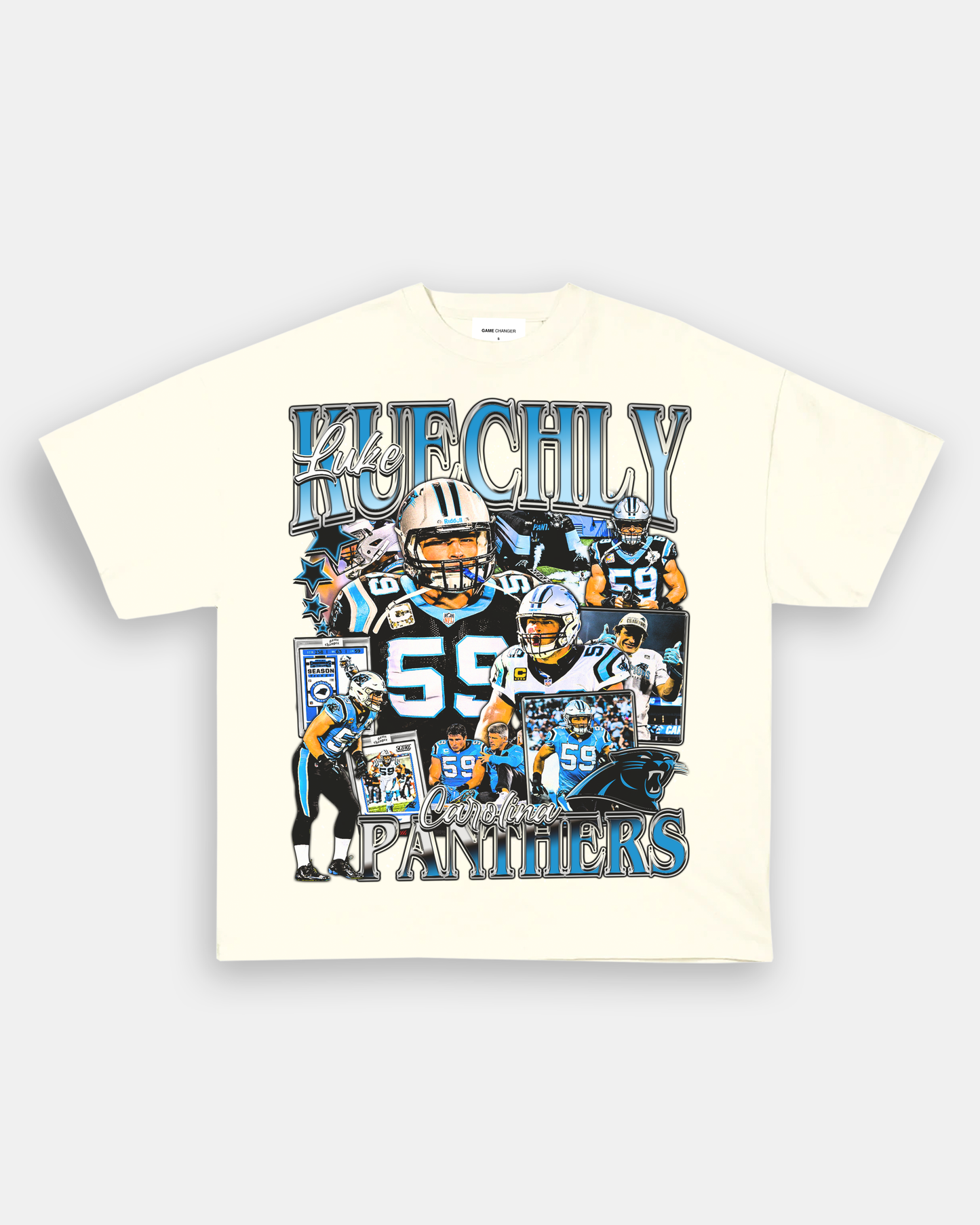 Unisex-Adult Ultra Cotton Washed T-Shirt Graphic LUKE KUECHLY TEE