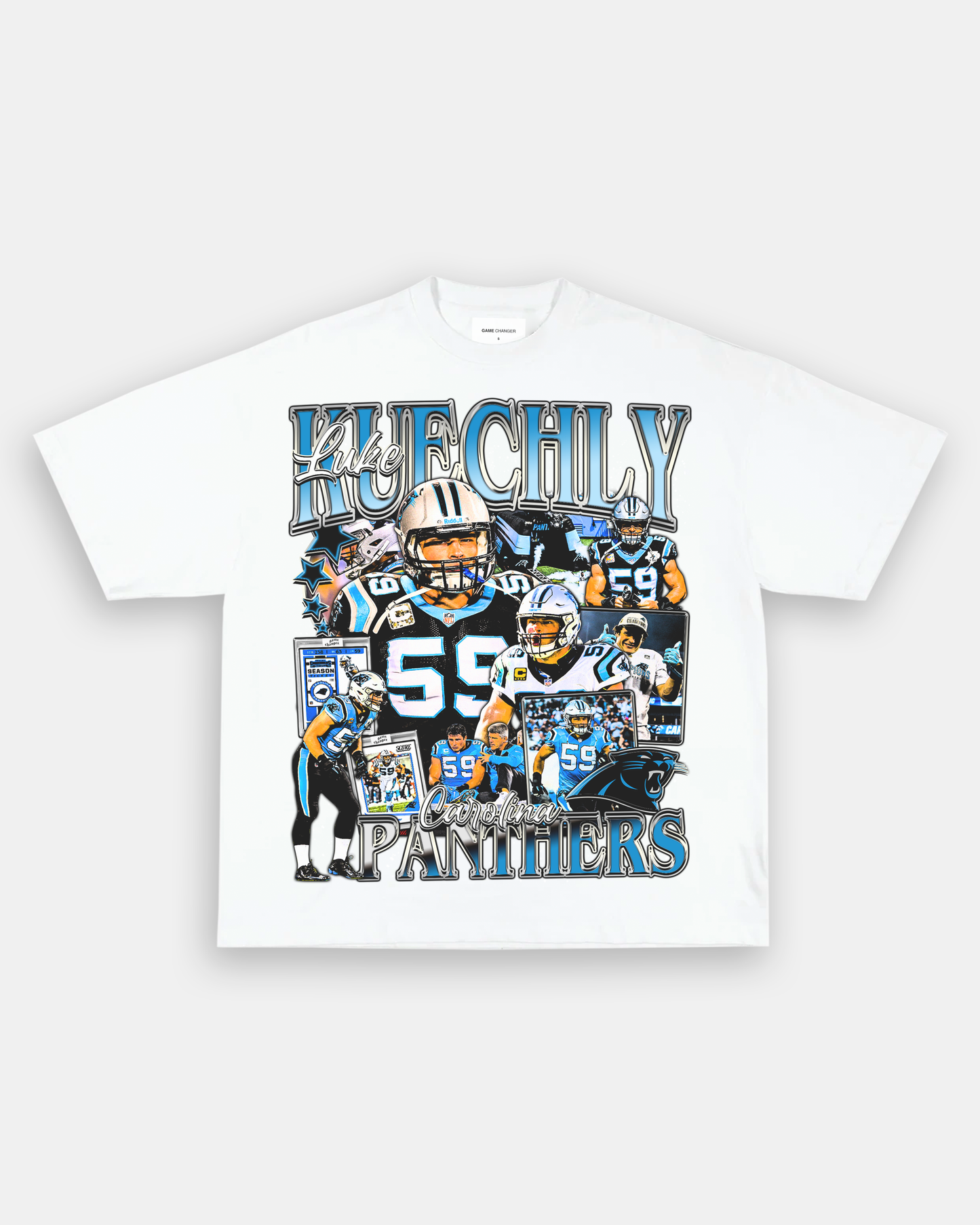 Unisex-Adult Ultra Cotton Washed T-Shirt Graphic LUKE KUECHLY TEE