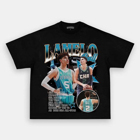 Unisex-Adult Ultra Cotton Washed T-Shirt Graphic LaMelo Ball Tee