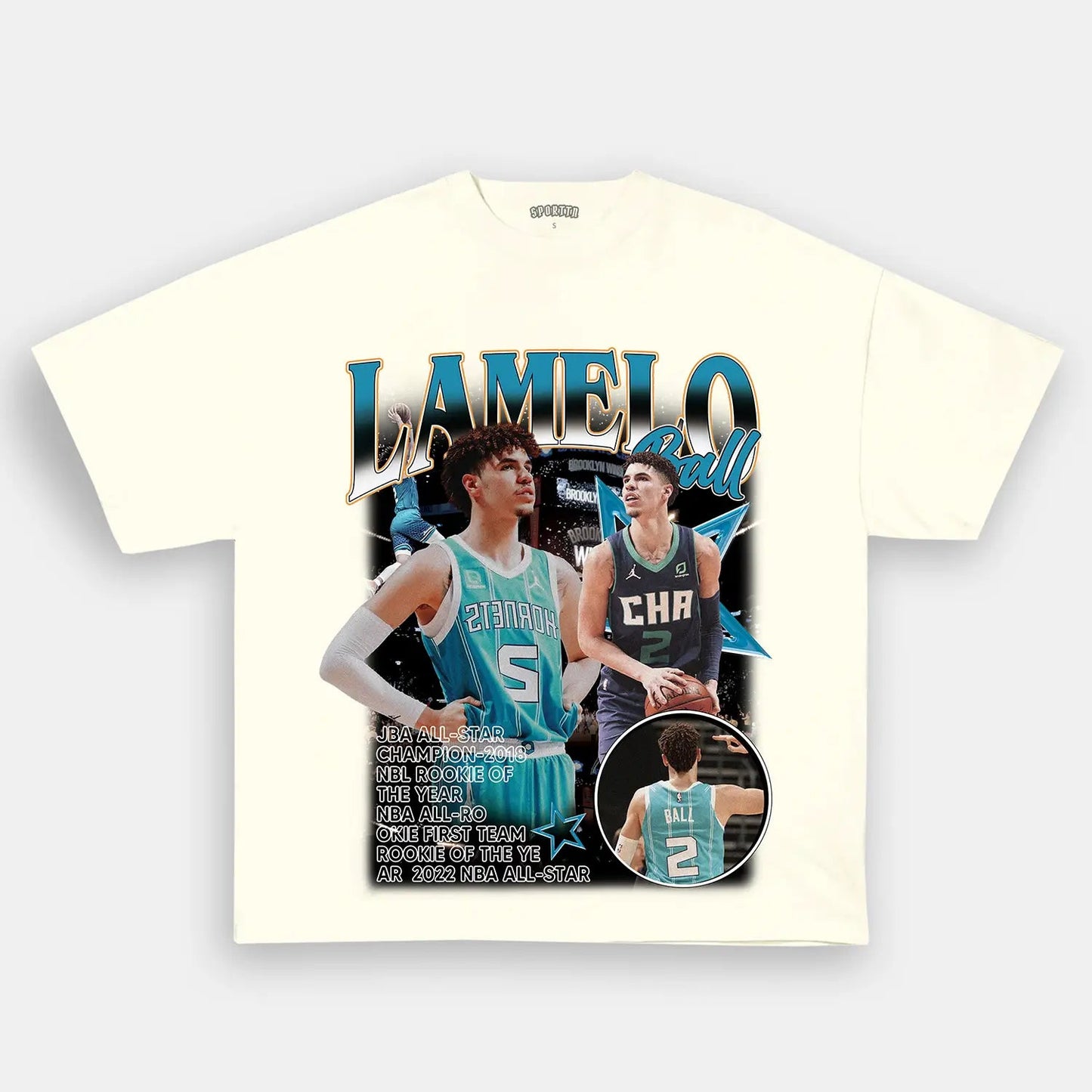 Unisex-Adult Ultra Cotton Washed T-Shirt Graphic LaMelo Ball Tee