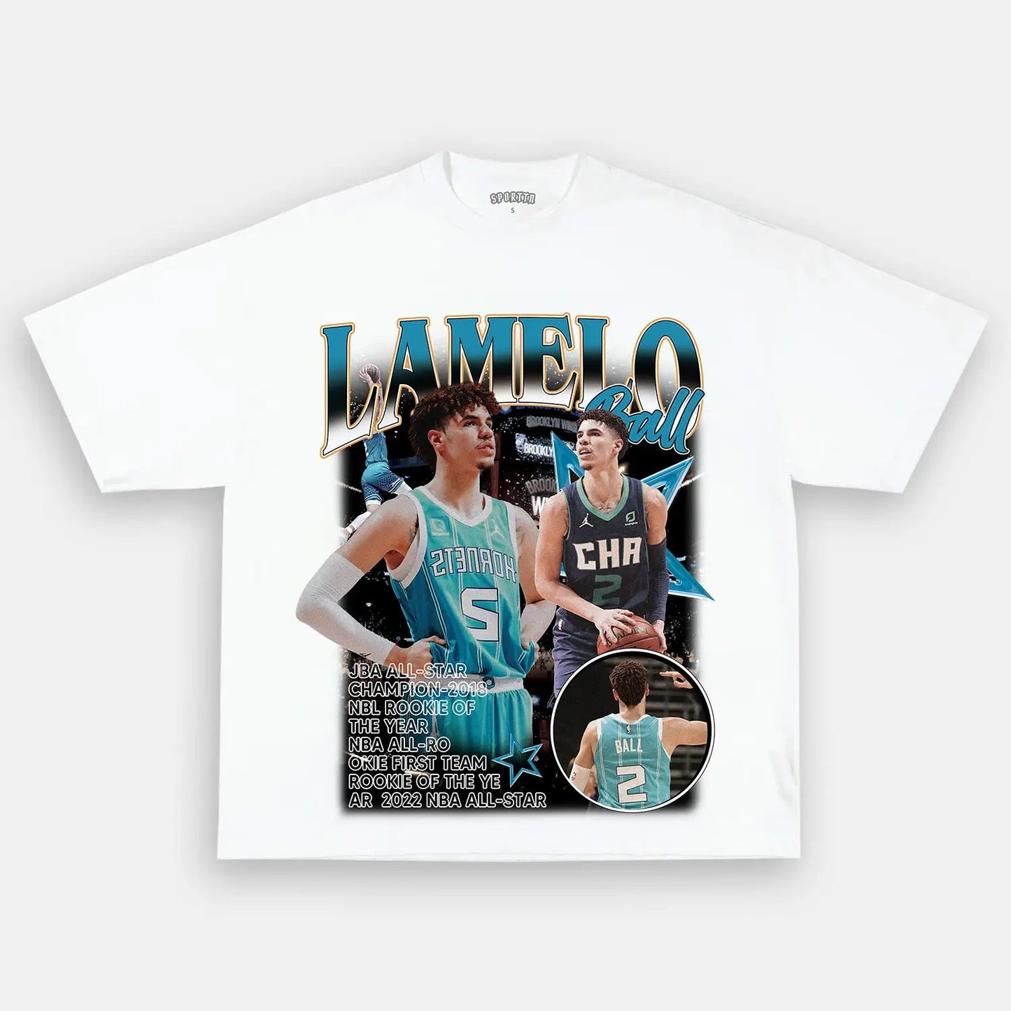 Unisex-Adult Ultra Cotton Washed T-Shirt Graphic LaMelo Ball Tee