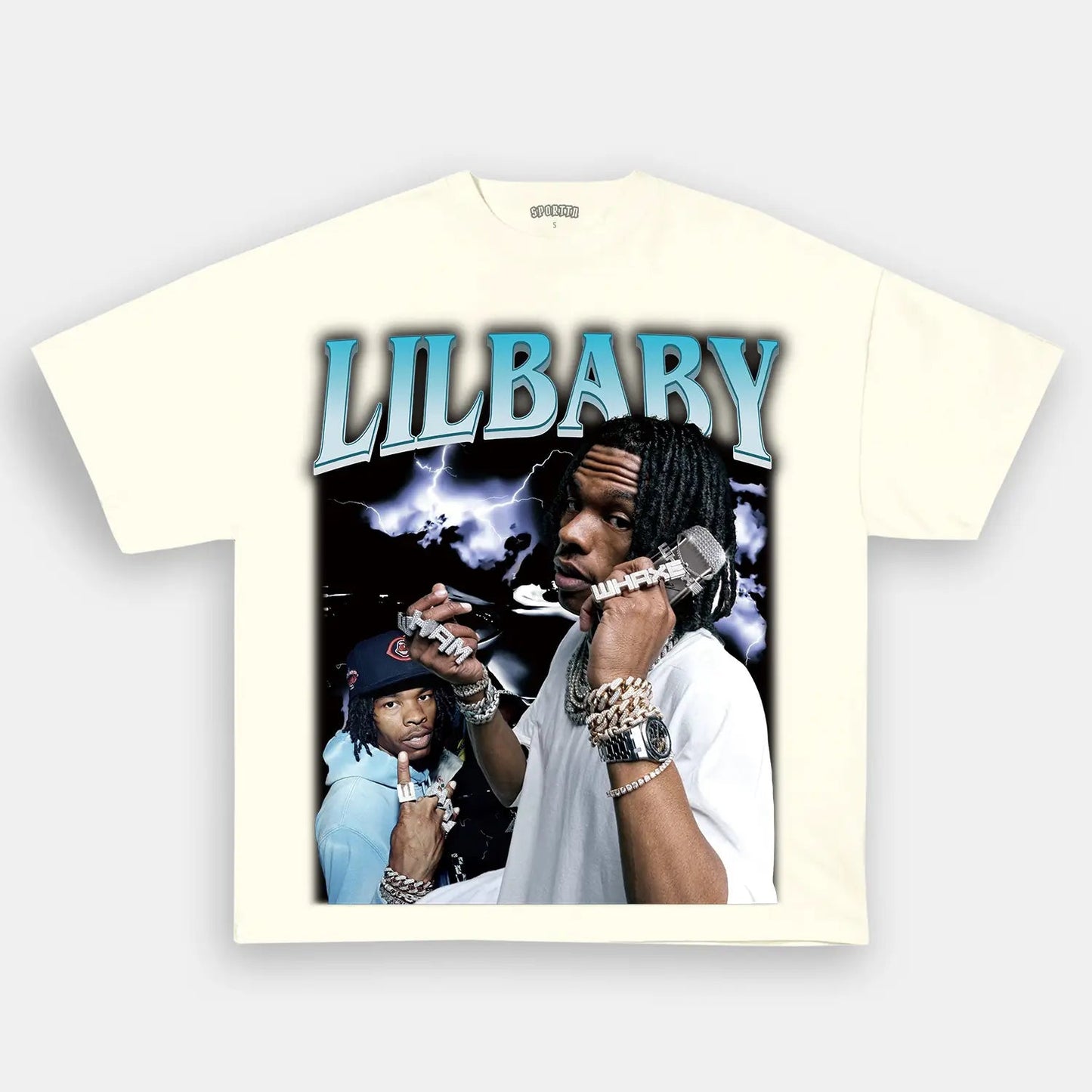 Unisex-Adult Ultra Cotton Washed T-Shirt Graphic  Lil Baby Tee