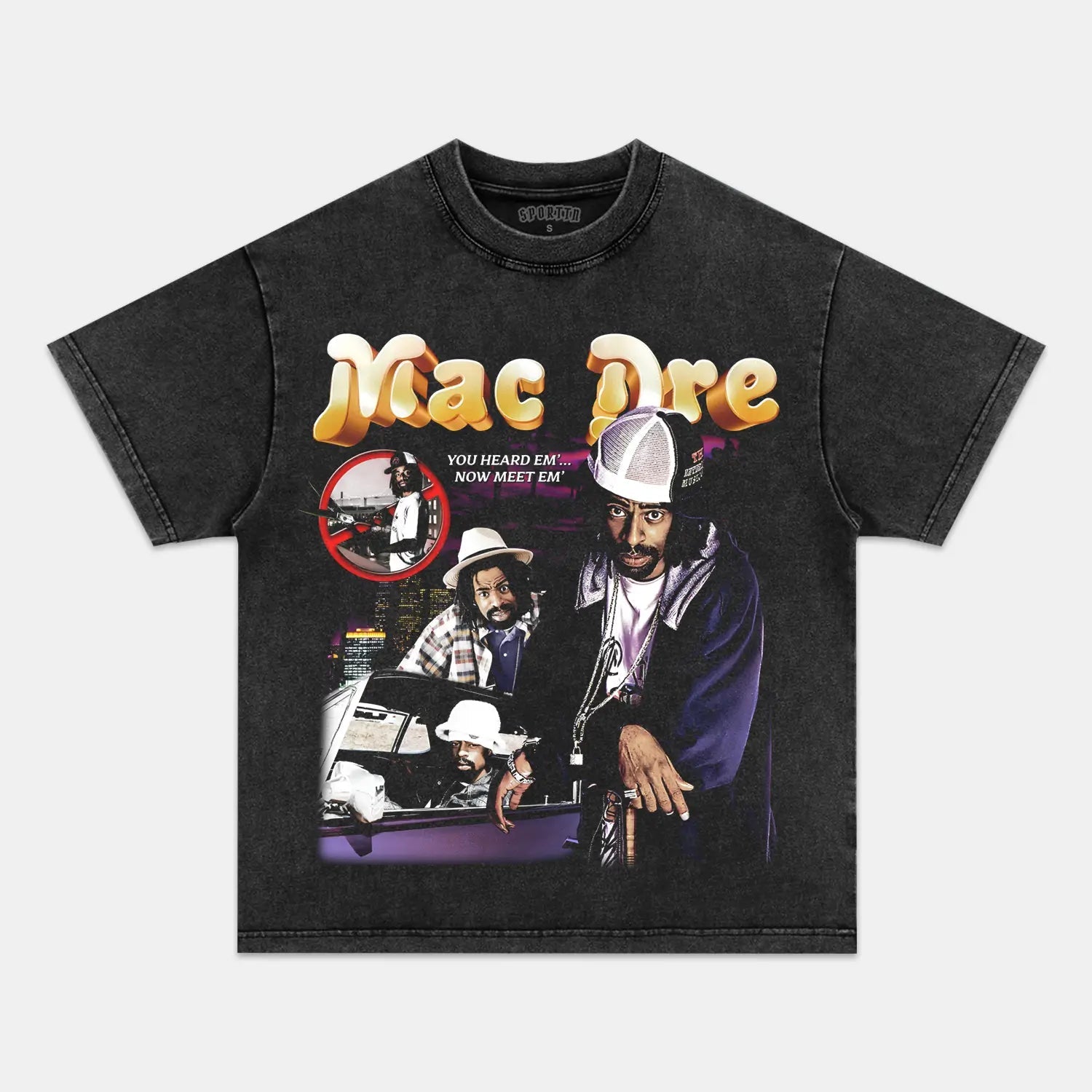 Unisex-Adult Ultra Cotton Washed T-Shirt Graphic MAC DRE V2 TEE