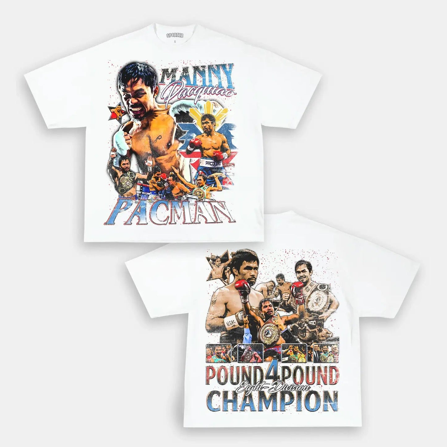 Unisex-Adult Ultra Cotton Washed T-Shirt Graphic  MANNY PACQUIAO TEE - [DS]