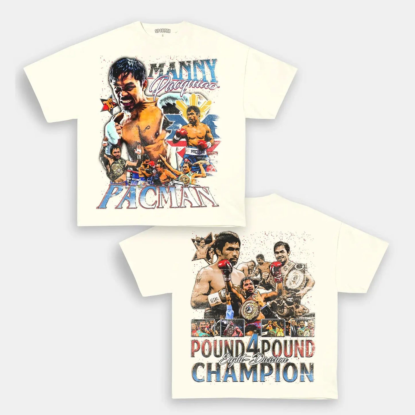 Unisex-Adult Ultra Cotton Washed T-Shirt Graphic  MANNY PACQUIAO TEE - [DS]