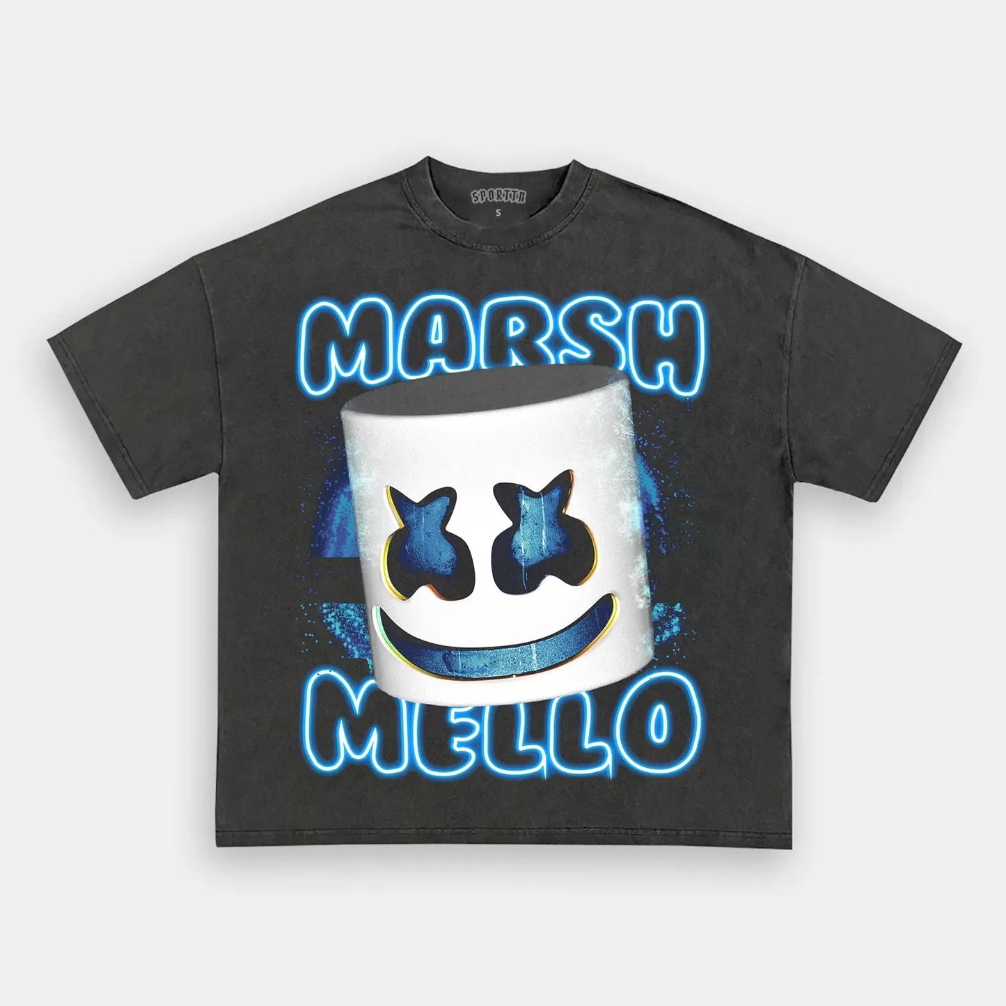 Unisex-Adult Ultra Cotton Washed T-Shirt Graphic  MARSHMELLO 2 TEE