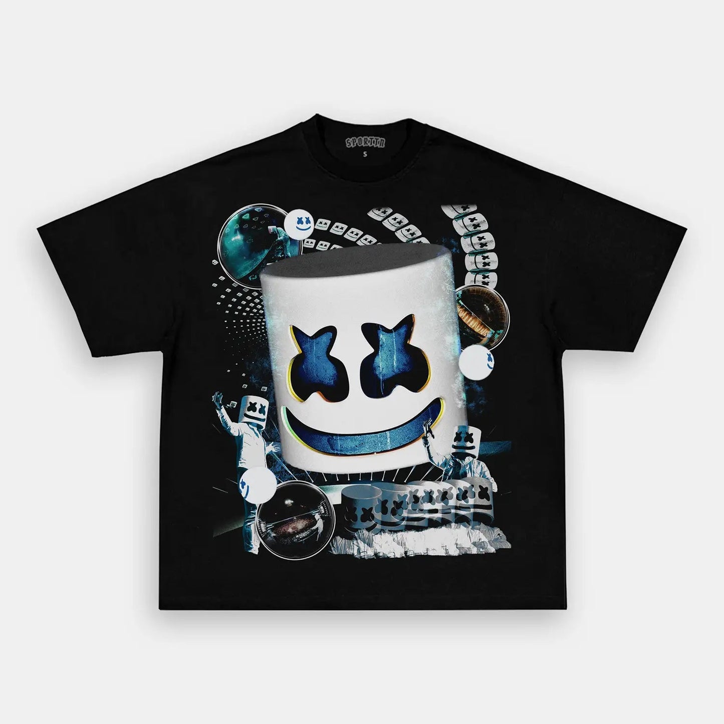 Unisex-Adult Ultra Cotton Washed T-Shirt Graphic  MARSHMELLO TEE