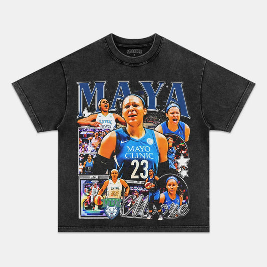 Unisex-Adult Ultra Cotton Washed T-Shirt Graphic  MAYA MOORE TEE