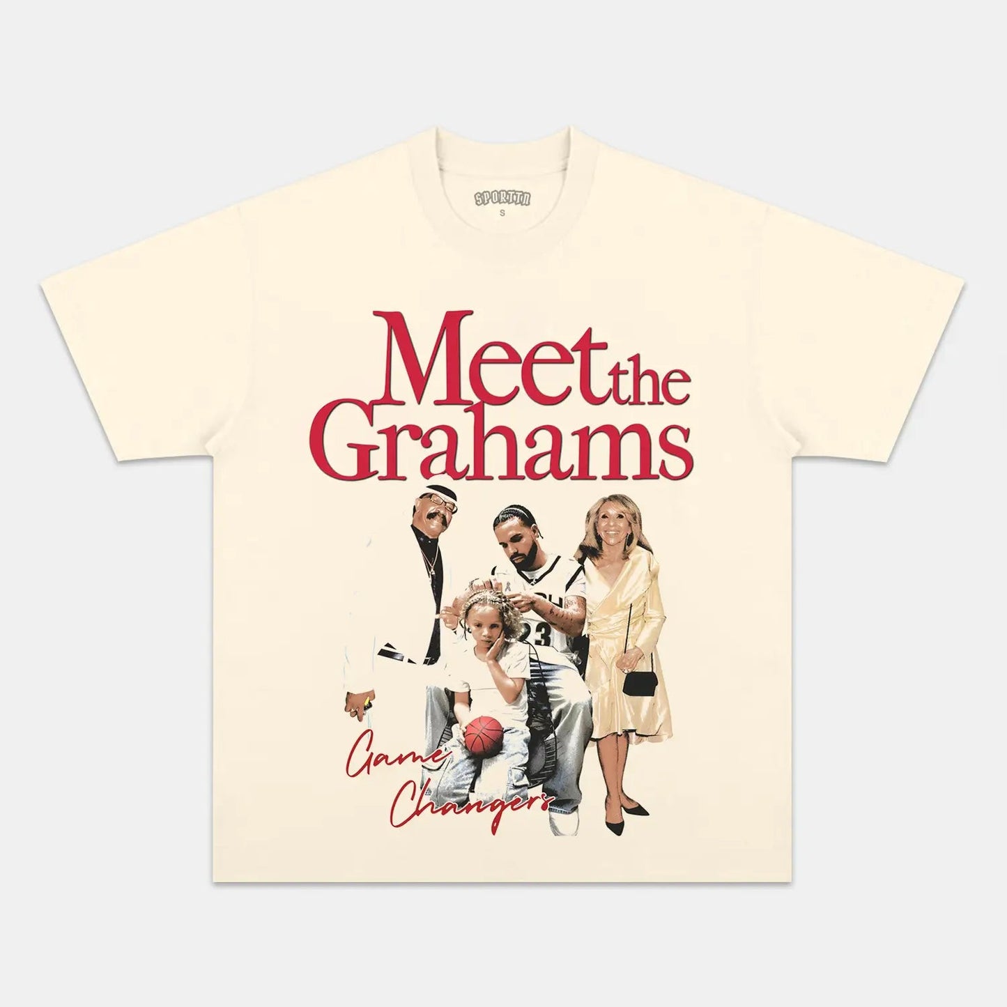 Unisex-Adult Ultra Cotton Washed T-Shirt Graphic  MEET THE GRAHAMS TEE