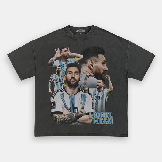 Unisex-Adult Ultra Cotton Washed T-Shirt Graphic  MESSI 2 TEE