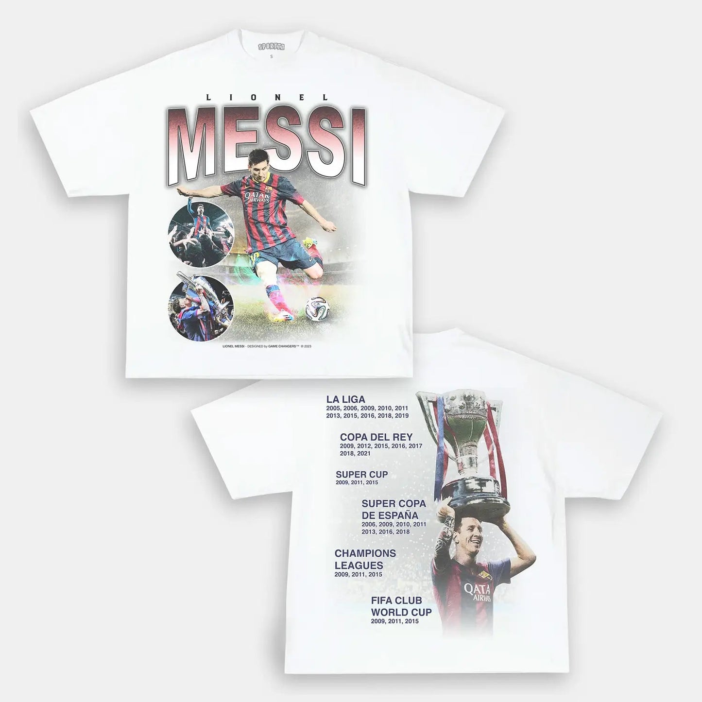 Unisex-Adult Ultra Cotton Washed T-Shirt Graphic  MESSI TEE - DS