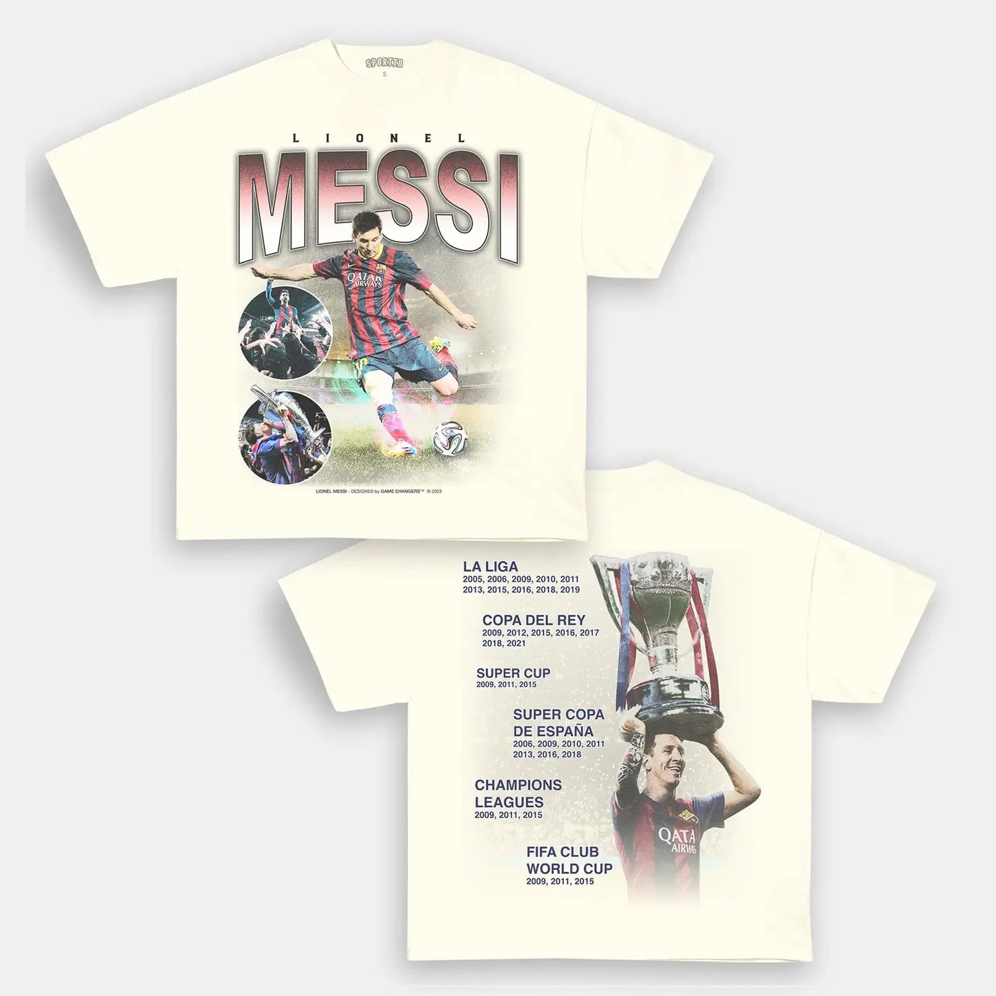 Unisex-Adult Ultra Cotton Washed T-Shirt Graphic  MESSI TEE - DS