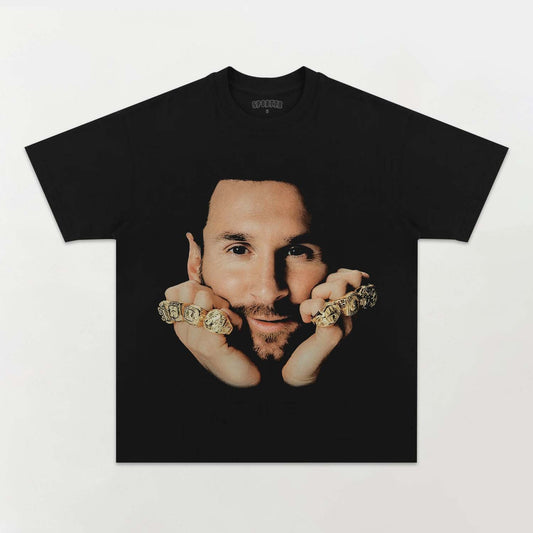 Unisex-Adult Ultra Cotton Washed T-Shirt Graphic MESSI TEE