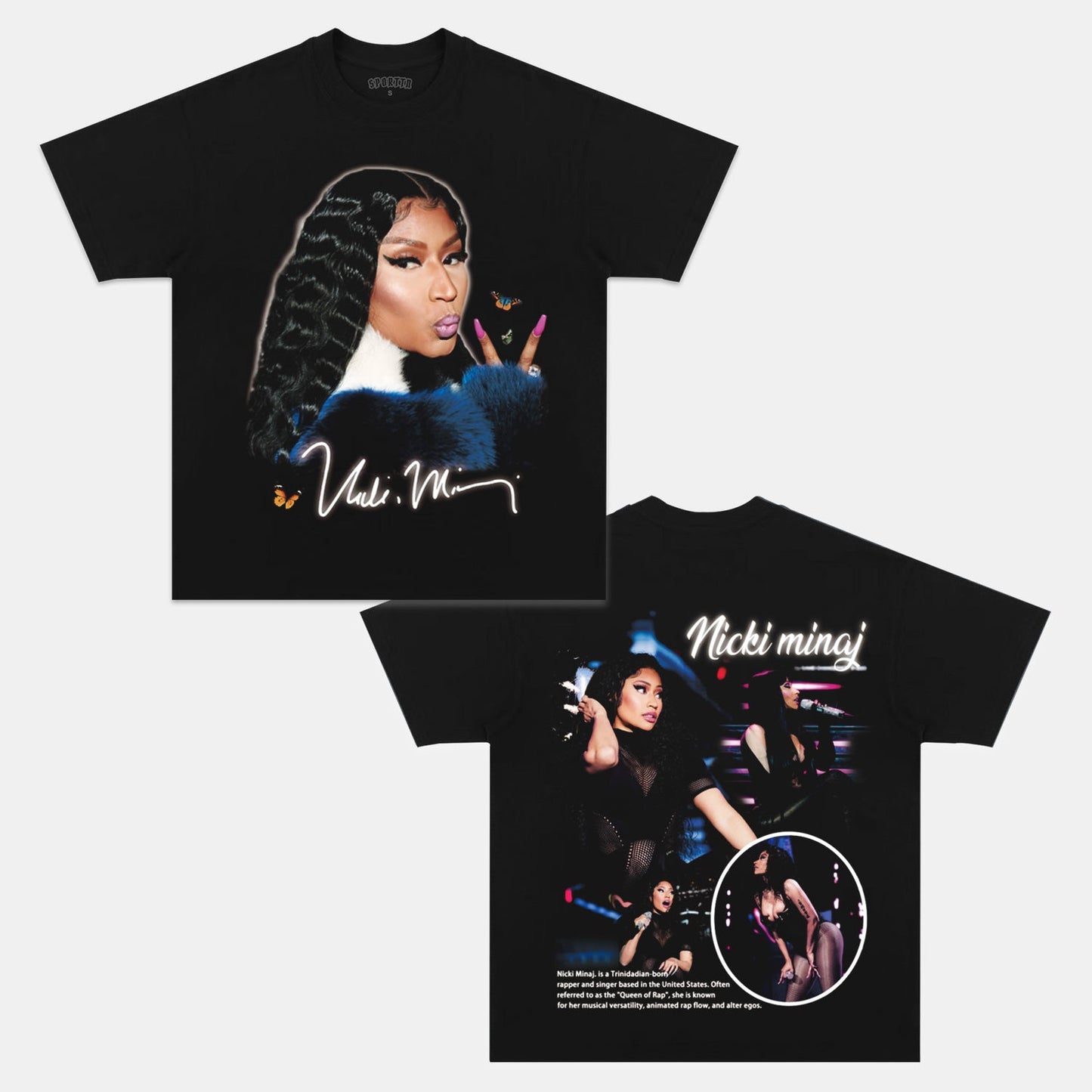 Unisex-Adult Ultra Cotton Washed T-Shirt Graphic  NICKI MINAJ TEE