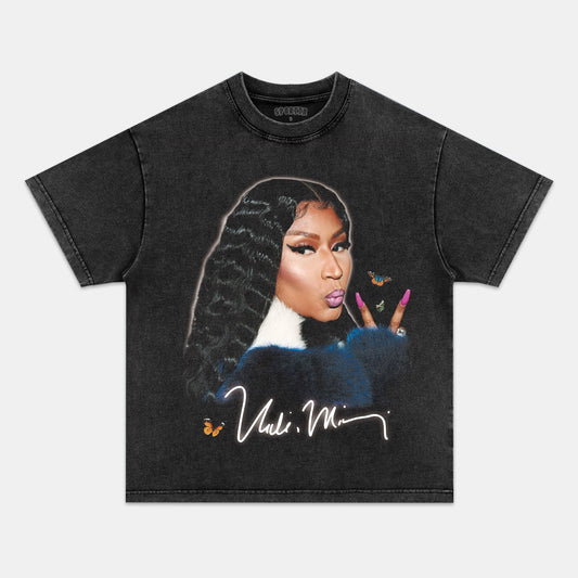 Unisex-Adult Ultra Cotton Washed T-Shirt Graphic  NICKI MINAJ V2 TEE