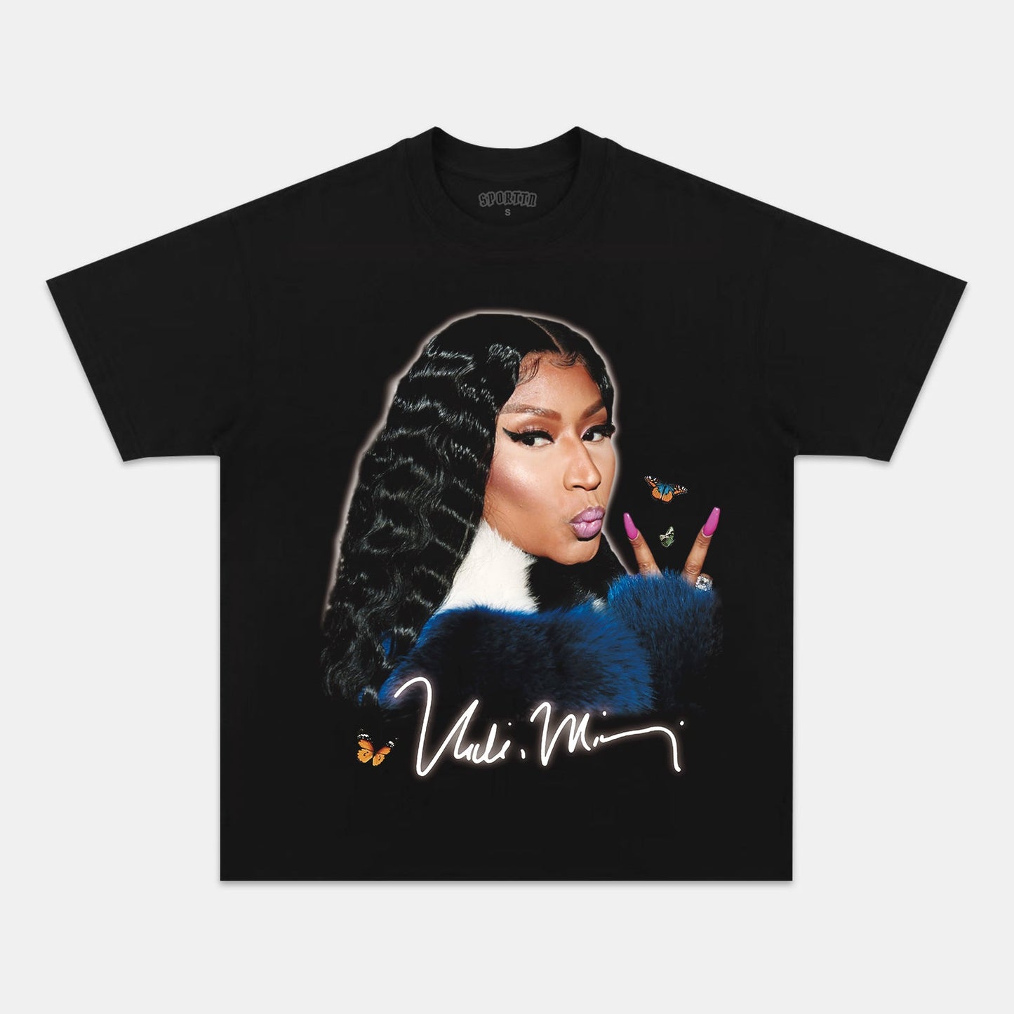 Unisex-Adult Ultra Cotton Washed T-Shirt Graphic  NICKI MINAJ V2 TEE