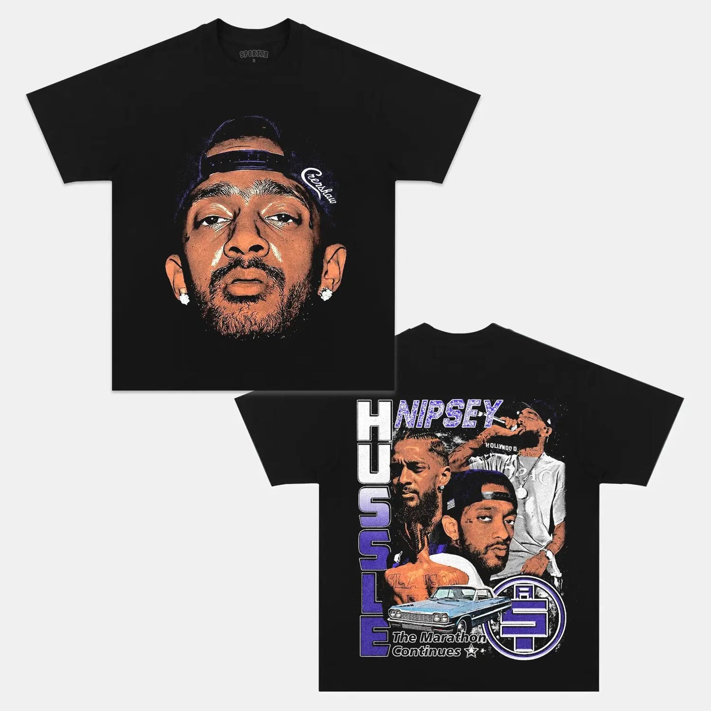 Unisex-Adult Ultra Cotton Washed T-Shirt Graphic  NIPSEY HUSSLE V2 TEE