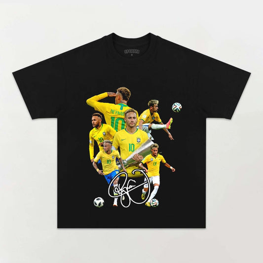 Unisex-Adult Ultra Cotton Washed T-Shirt Graphic  Neymar TEE