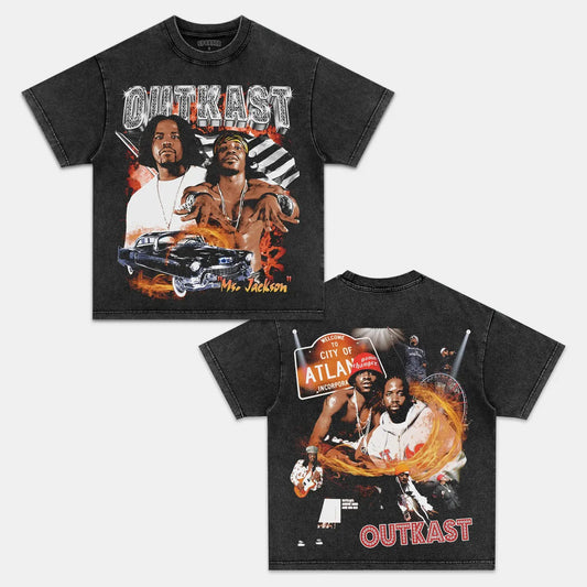 Unisex-Adult Ultra Cotton Washed T-Shirt Graphic  OUTKAST V2 TEE