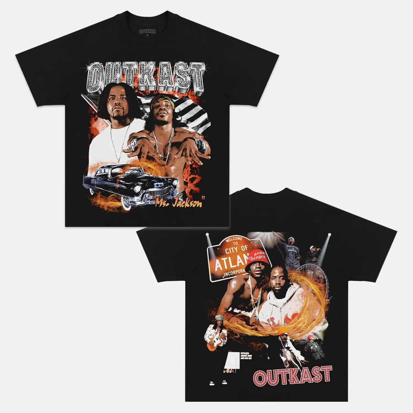 Unisex-Adult Ultra Cotton Washed T-Shirt Graphic  OUTKAST V2 TEE