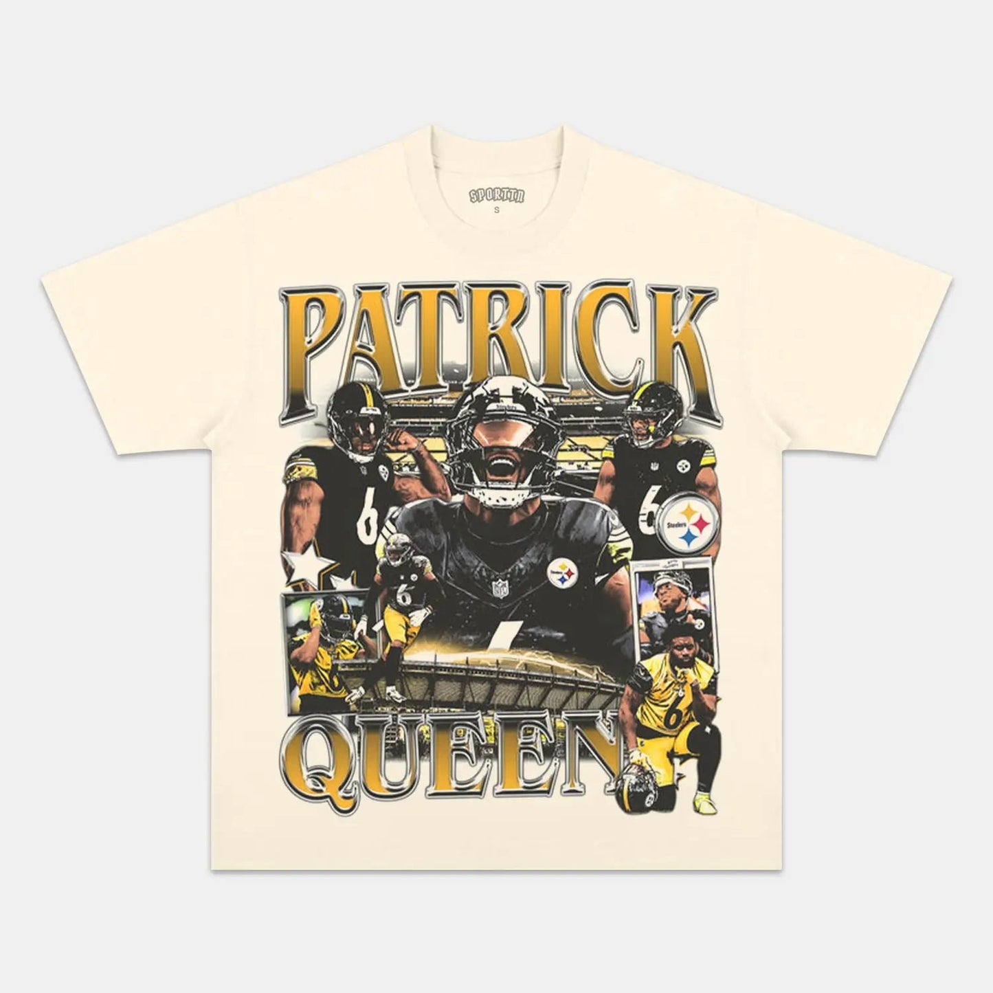 Unisex-Adult Ultra Cotton Washed T-Shirt Graphic PATRICK QUEEN TEE