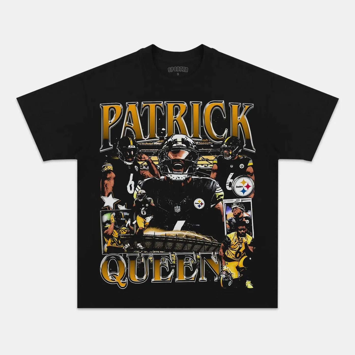 Unisex-Adult Ultra Cotton Washed T-Shirt Graphic  PATRICK QUEEN TEE