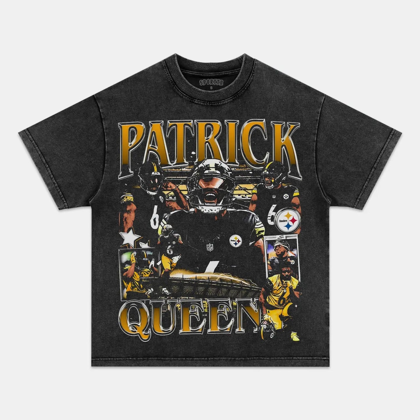 Unisex-Adult Ultra Cotton Washed T-Shirt Graphic  PATRICK QUEEN TEE