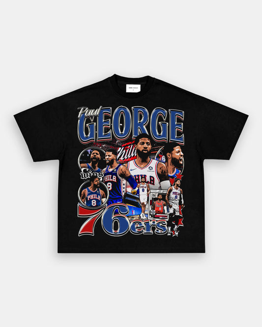 Unisex-Adult Ultra Cotton Washed T-Shirt Graphic PAUL GEORGE - SIXERS TEE