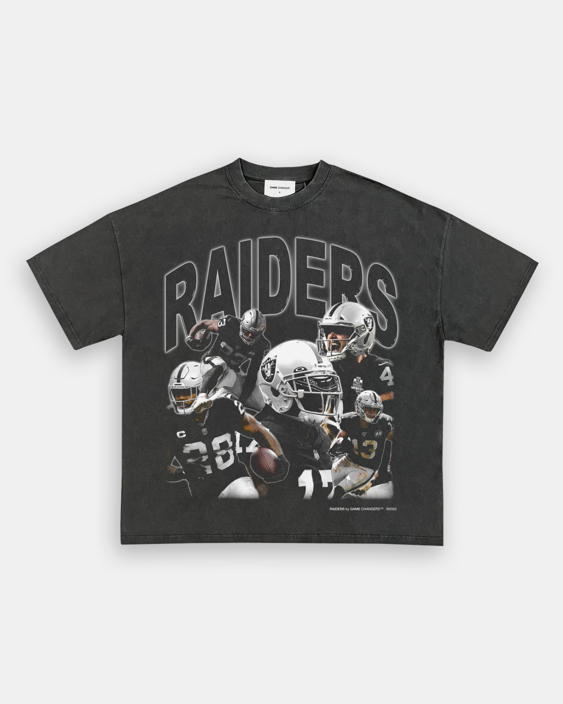 Unisex-Adult Ultra Cotton Washed T-Shirt Graphic RAIDERS TEE