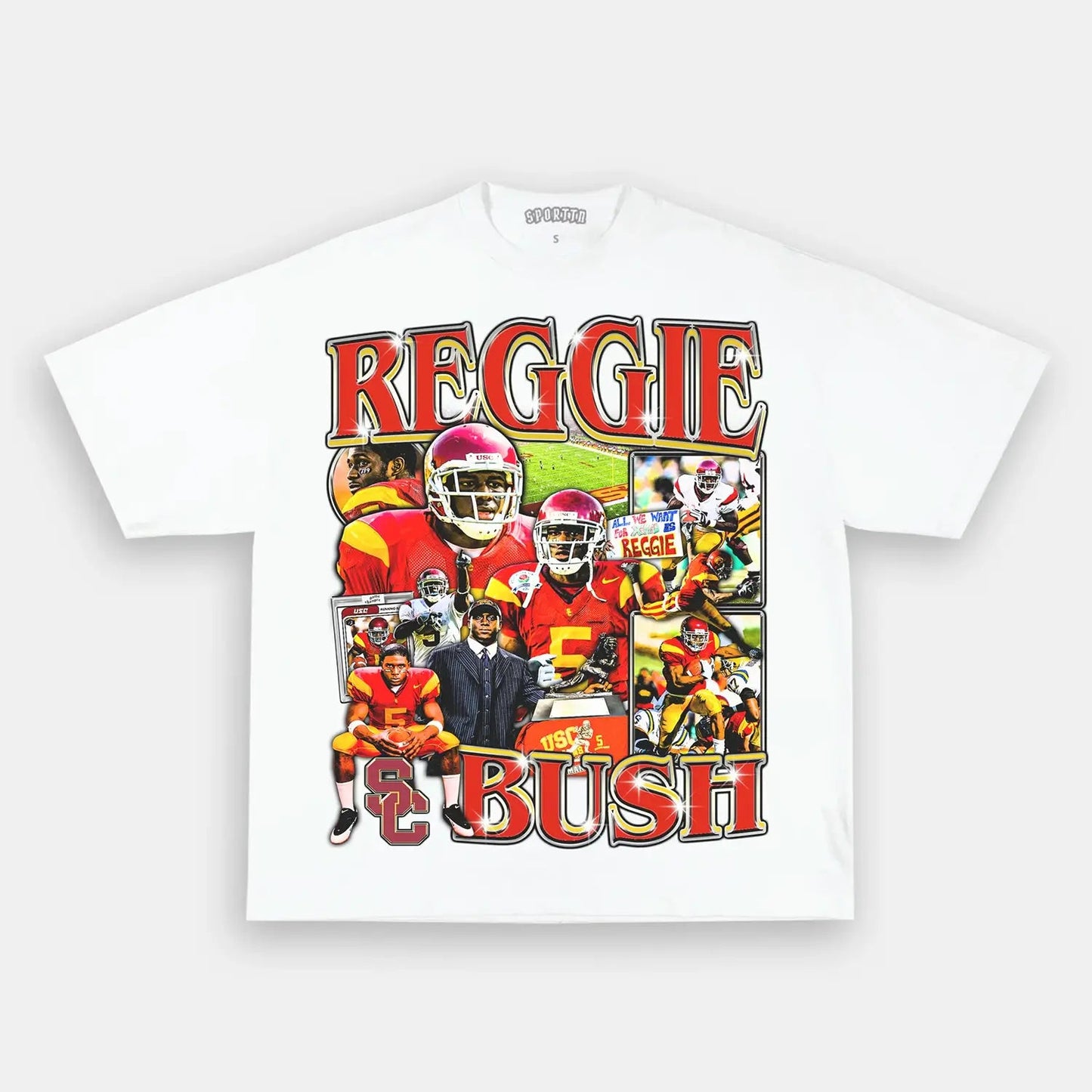 Unisex-Adult Ultra Cotton Washed T-Shirt Graphic REGGIE BUSH USC TEE