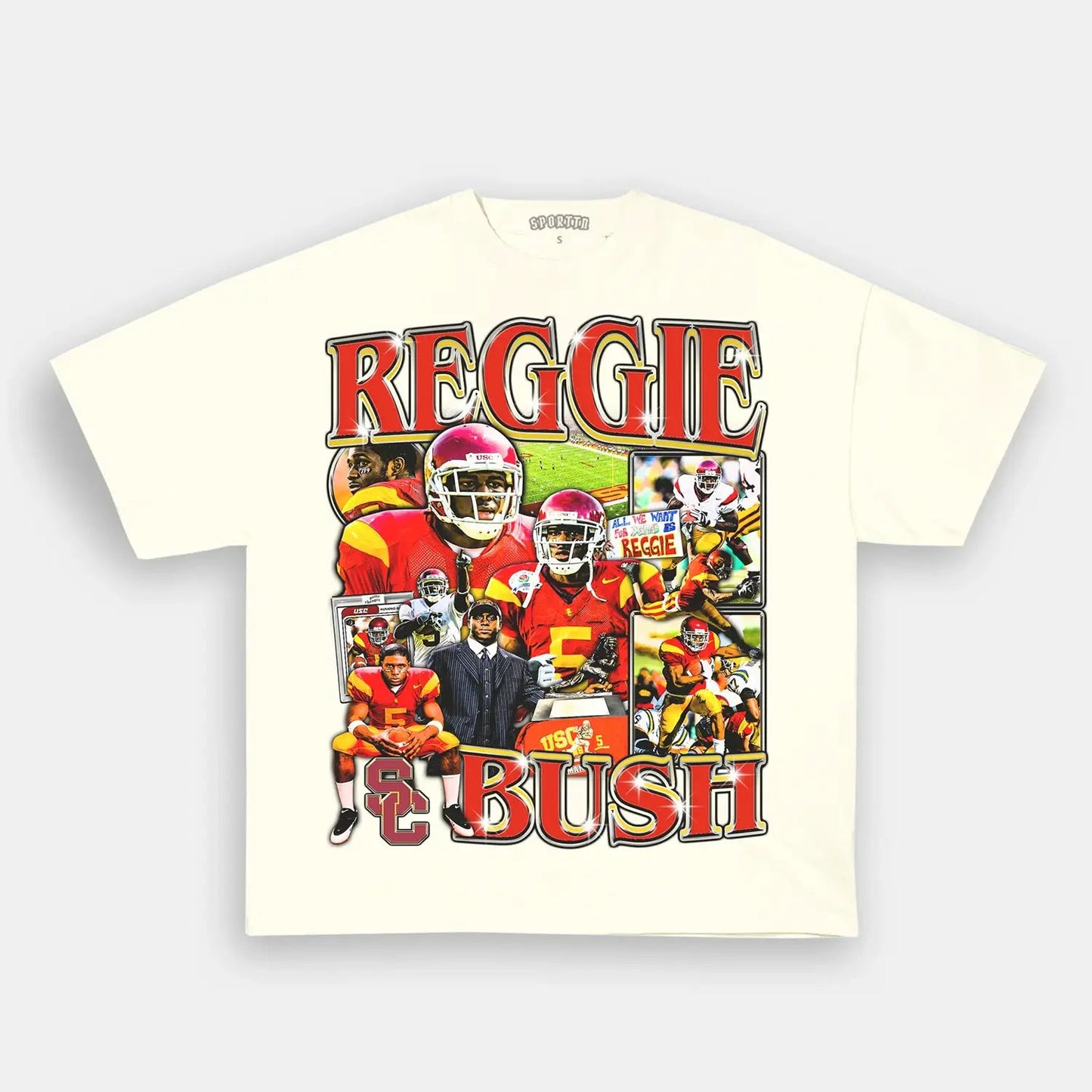 Unisex-Adult Ultra Cotton Washed T-Shirt Graphic REGGIE BUSH USC TEE