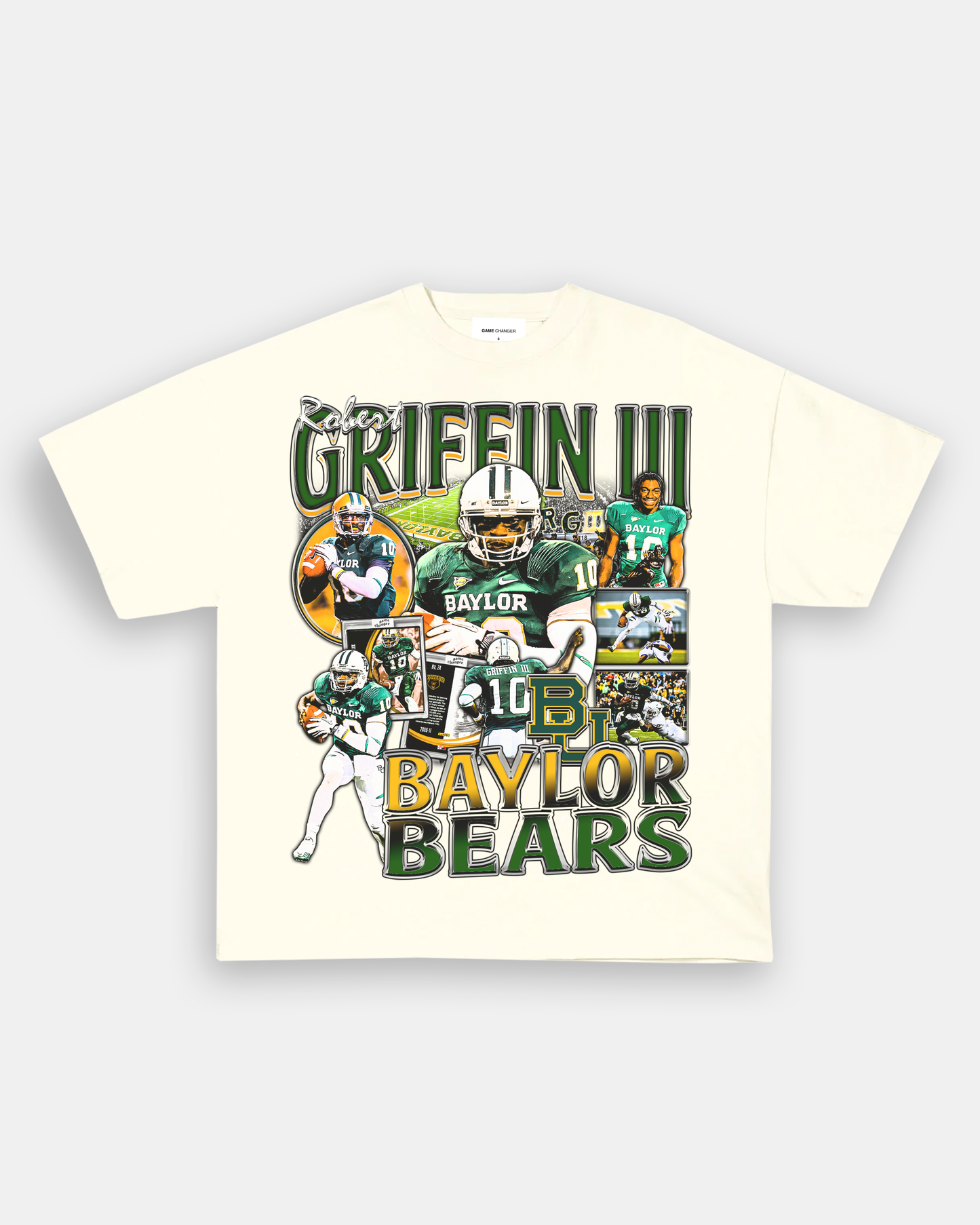 Unisex-Adult Ultra Cotton Washed T-Shirt Graphic ROBERT GRIFFIN III - BAYLOR TEE