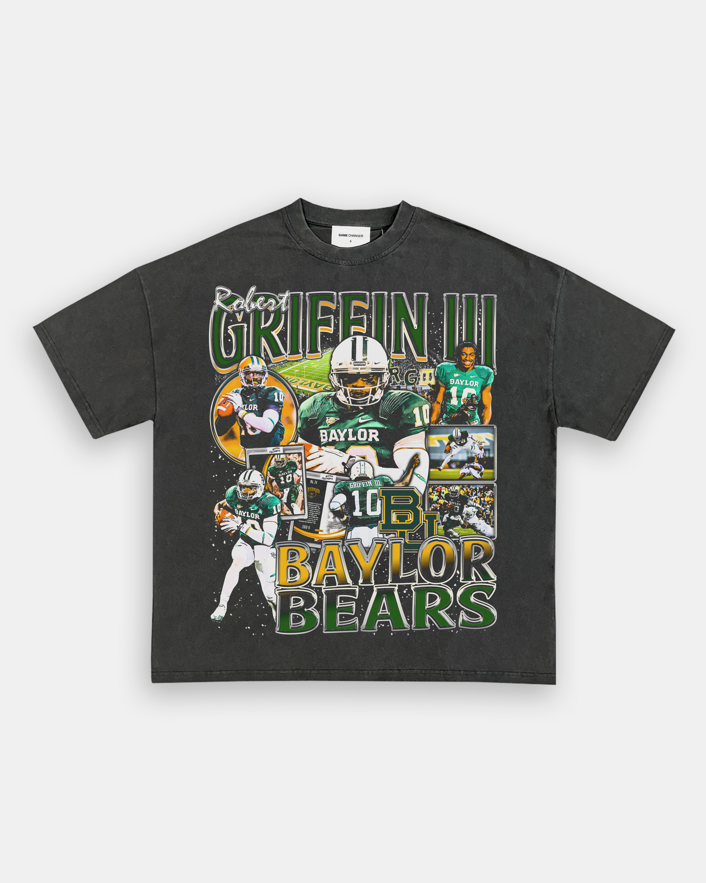 Unisex-Adult Ultra Cotton Washed T-Shirt Graphic ROBERT GRIFFIN III - BAYLOR TEE