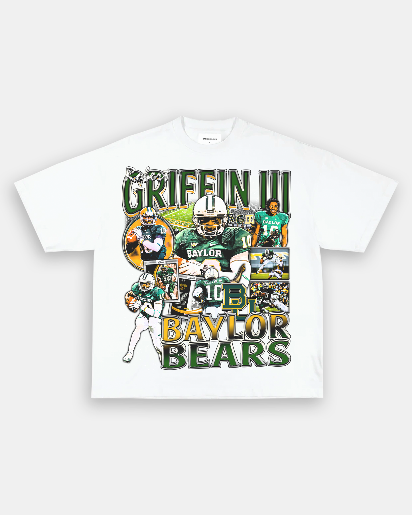 Unisex-Adult Ultra Cotton Washed T-Shirt Graphic ROBERT GRIFFIN III - BAYLOR TEE