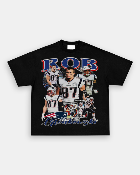 Unisex-Adult Ultra Cotton Washed T-Shirt Graphic ROB GRONKOWSKI TEE