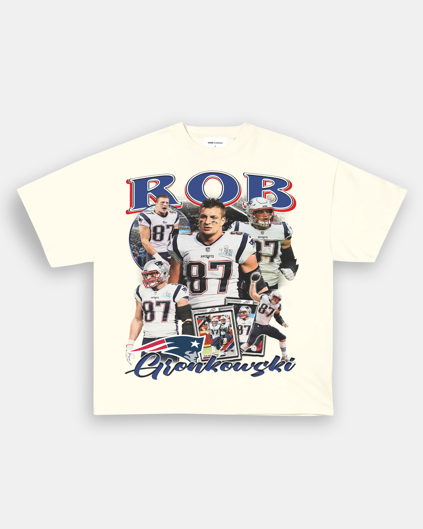 Unisex-Adult Ultra Cotton Washed T-Shirt Graphic ROB GRONKOWSKI TEE