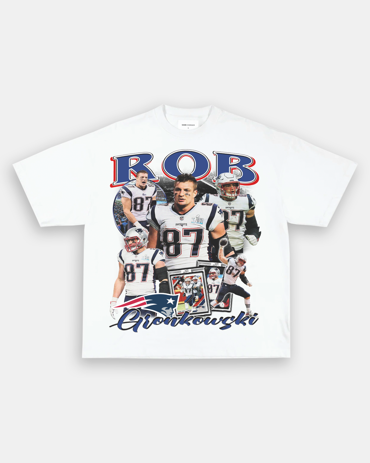 Unisex-Adult Ultra Cotton Washed T-Shirt Graphic ROB GRONKOWSKI TEE