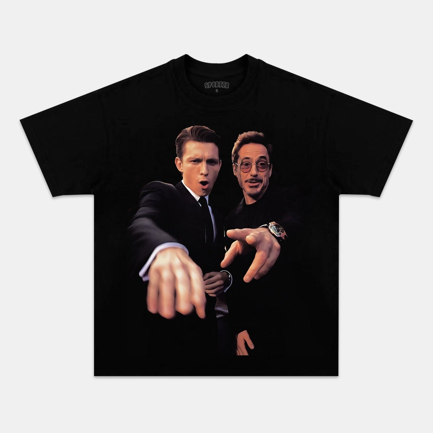 ROBERT DOWNEY JR & TOM HOLLAND TEE