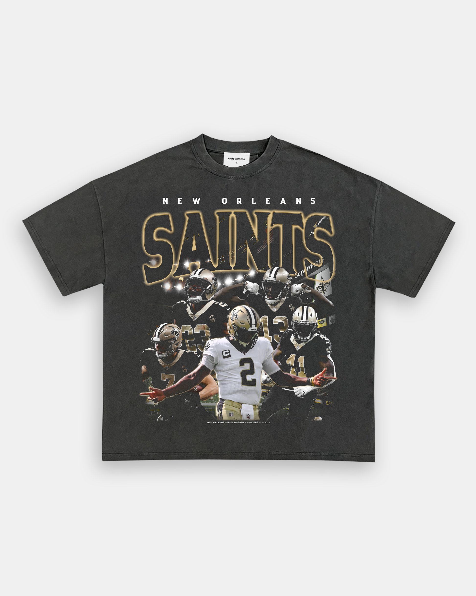 Unisex-Adult Ultra Cotton Washed T-Shirt Graphic SAINTS TEE