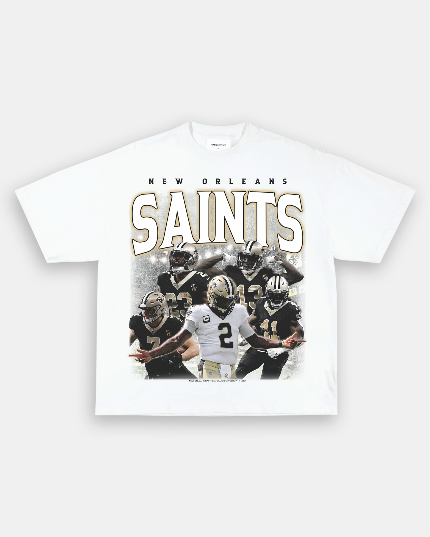 Unisex-Adult Ultra Cotton Washed T-Shirt Graphic SAINTS TEE