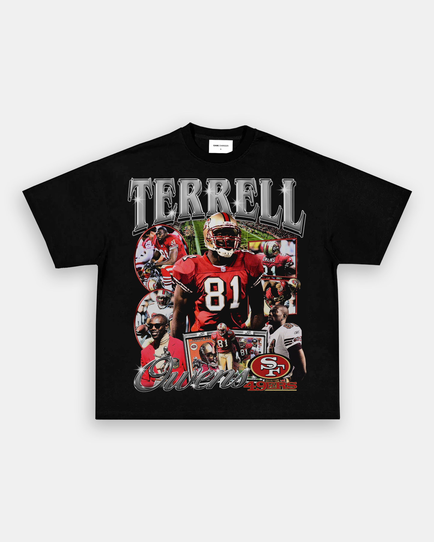 Unisex-Adult Ultra Cotton Washed T-Shirt Graphic TERRELL OWENS TEE