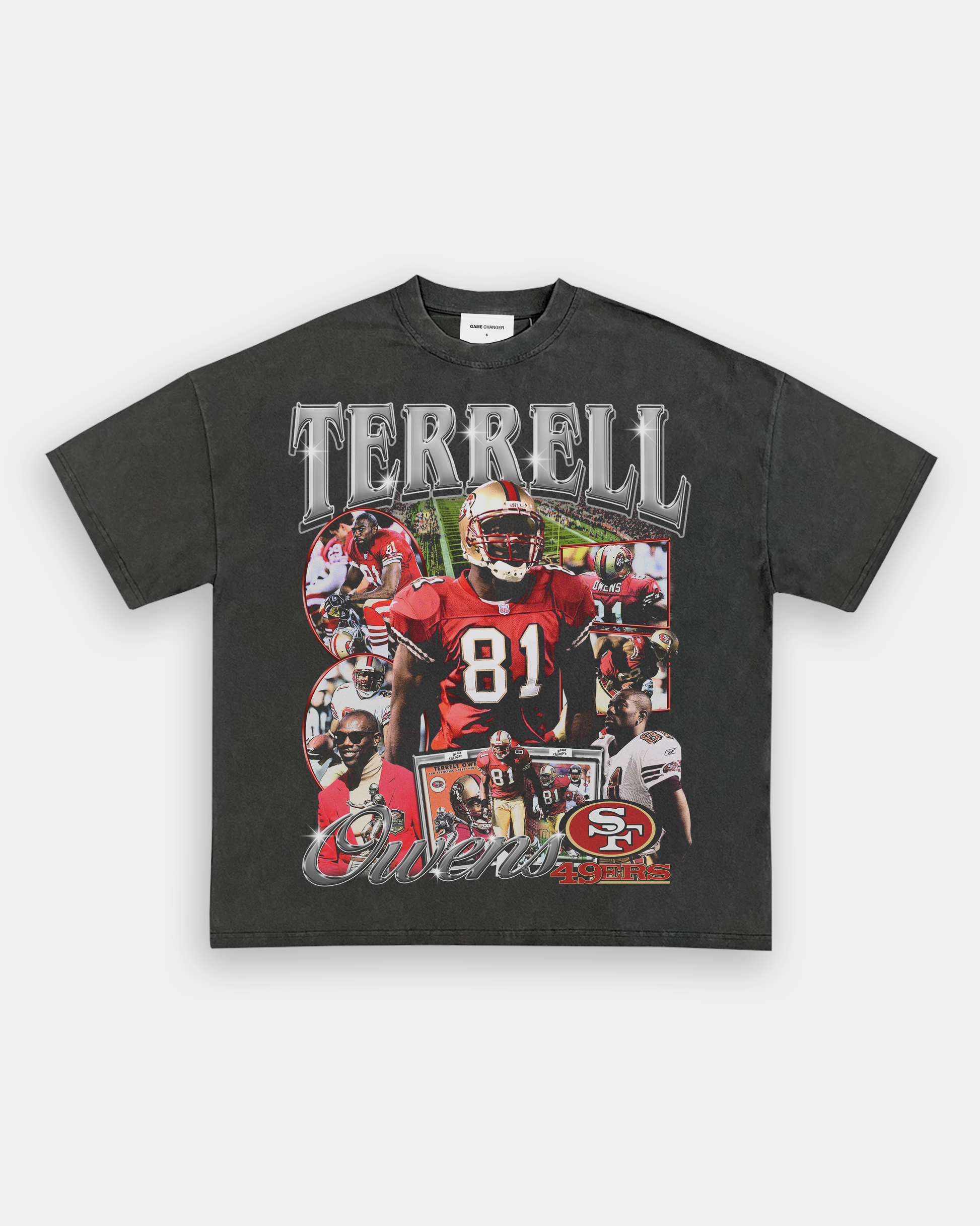 Unisex-Adult Ultra Cotton Washed T-Shirt Graphic TERRELL OWENS TEE