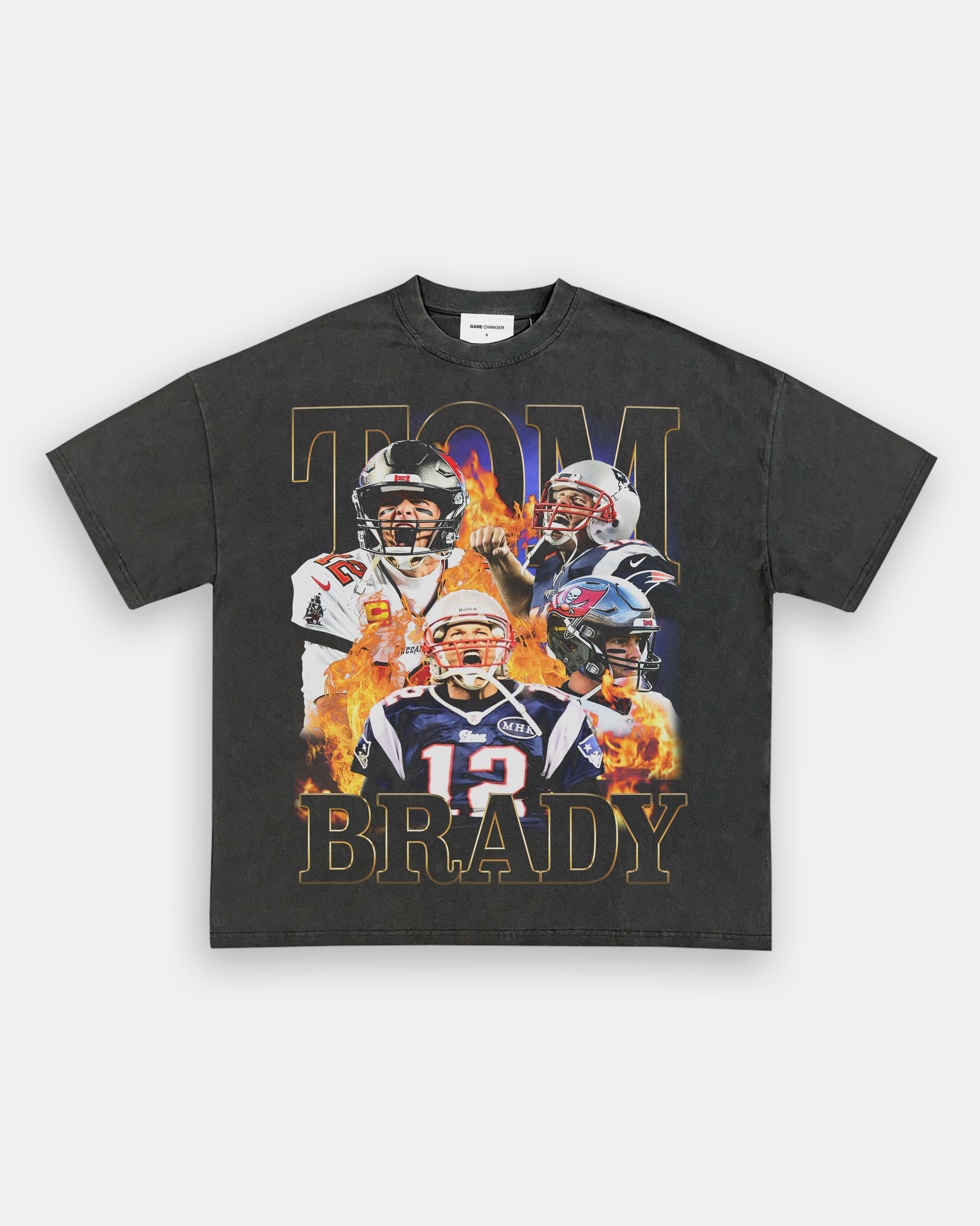 Unisex-Adult Ultra Cotton Washed T-Shirt Graphic TOM BRADY 2 TEE